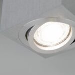 Punktowa oprawa sufitowa natynkowa regulowana PALDA GU10 kwadratowa, aluminium, srebrny szlif