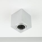 Punktowa oprawa sufitowa natynkowa regulowana PALDA GU10 kwadratowa, aluminium, srebrny szlif