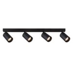 Oprawa punktowa natynkowa listwa MALGA 4 Black spot 4xGU10 czarny