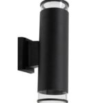 Lampa ogrodowa kinkiet elewacyjny ANGA 2 BLACK 2xGU10 czarny IP54