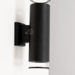 Lampa ogrodowa kinkiet elewacyjny ANGA 2 BLACK 2xGU10 czarny IP54