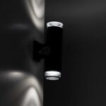 Lampa ogrodowa kinkiet elewacyjny ANGA 2 BLACK 2xGU10 czarny IP54