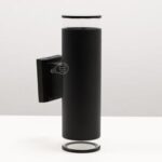 Lampa ogrodowa kinkiet elewacyjny ANGA 2 BLACK 2xGU10 czarny IP54