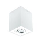 Punktowa oprawa sufitowa kostka natynkowa PALLAD 1 White GU10 kwadratowa biała