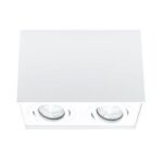 Punktowa oprawa sufitowa natynkowa PALLAD 2 White 2xGU10 kwadratowa biała