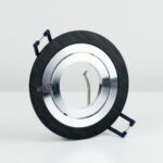 Oczko sufitowe wpuszczane, regulowane LED CERI 1 OV Black IP20 okrągła czarny szlif