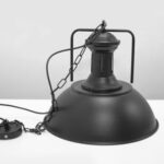 Lampa wisząca LOFT GRAVIS E27 czarna łańcuch 1m