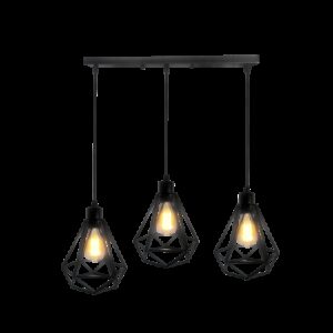 Lampa wisząca ALAMBRA SORO 3xE27 czarna