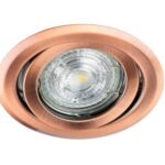 Punktowa oprawa sufitowa wpuszczana regulowana DAIRA Cooper IP20 okrągła miedź