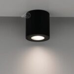 Oprawa hermetyczna sufitowa łazienkowa KLARS Black IP44 GU10 czarna