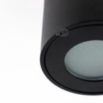 Oprawa hermetyczna sufitowa łazienkowa KLARS Black IP44 GU10 czarna