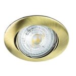 Punktowa oprawa sufitowa wpuszczana regulowana ZIVA KER Brass IP20 okrągła mosiądz