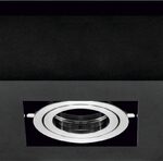 Lampa natynkowa sufitowa ruchoma OSMIN 3 Black IP20 kwadratowa potrójna czarny mat