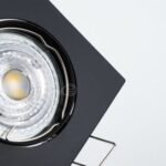 Punktowa oprawa sufitowa wpuszczana regulowana PARIL Black IP20 kwadratowa czarna