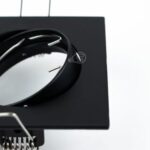 Punktowa oprawa sufitowa wpuszczana regulowana PARIL Black IP20 kwadratowa czarna