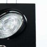 Punktowa oprawa sufitowa wpuszczana regulowana PARIL Black IP20 kwadratowa czarna