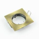 Punktowa oprawa sufitowa wpuszczana regulowana PARIL Brass IP20 kwadratowa mosiądz