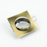 Punktowa oprawa sufitowa wpuszczana regulowana PARIL Brass IP20 kwadratowa mosiądz