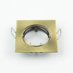 Punktowa oprawa sufitowa wpuszczana regulowana PARIL Brass IP20 kwadratowa mosiądz