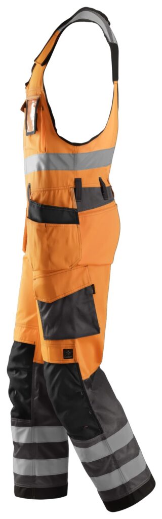 Snickers 0213 Ogrodniczki Odblaskowe z workami kieszeniowymi