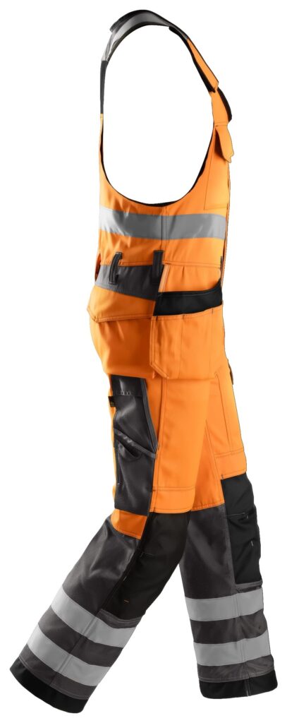 Snickers 0213 Ogrodniczki Odblaskowe z workami kieszeniowymi